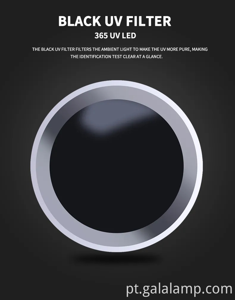 Lanterna USB portátil para detectar dinheiro falsificado